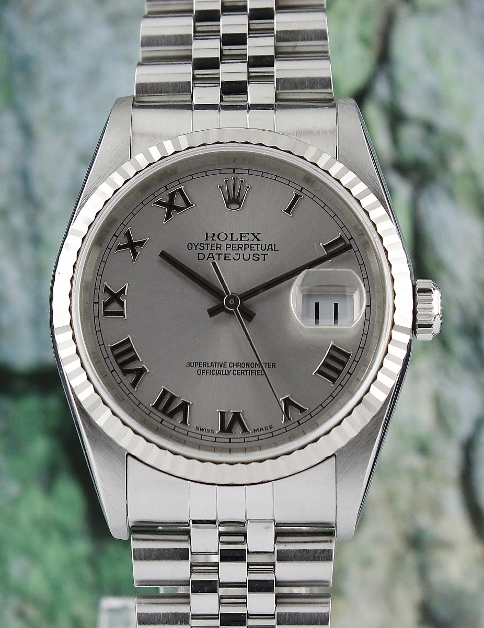 (image for) A ROLEX MEN SIZE STAINLESS STEEL OYSTER PERPETUAL DATEJUST / 16234
